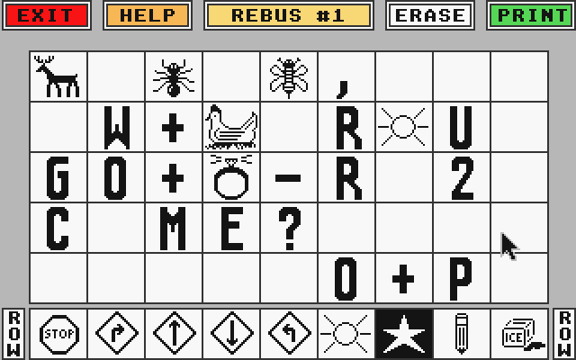 Rebus Writer atari screenshot